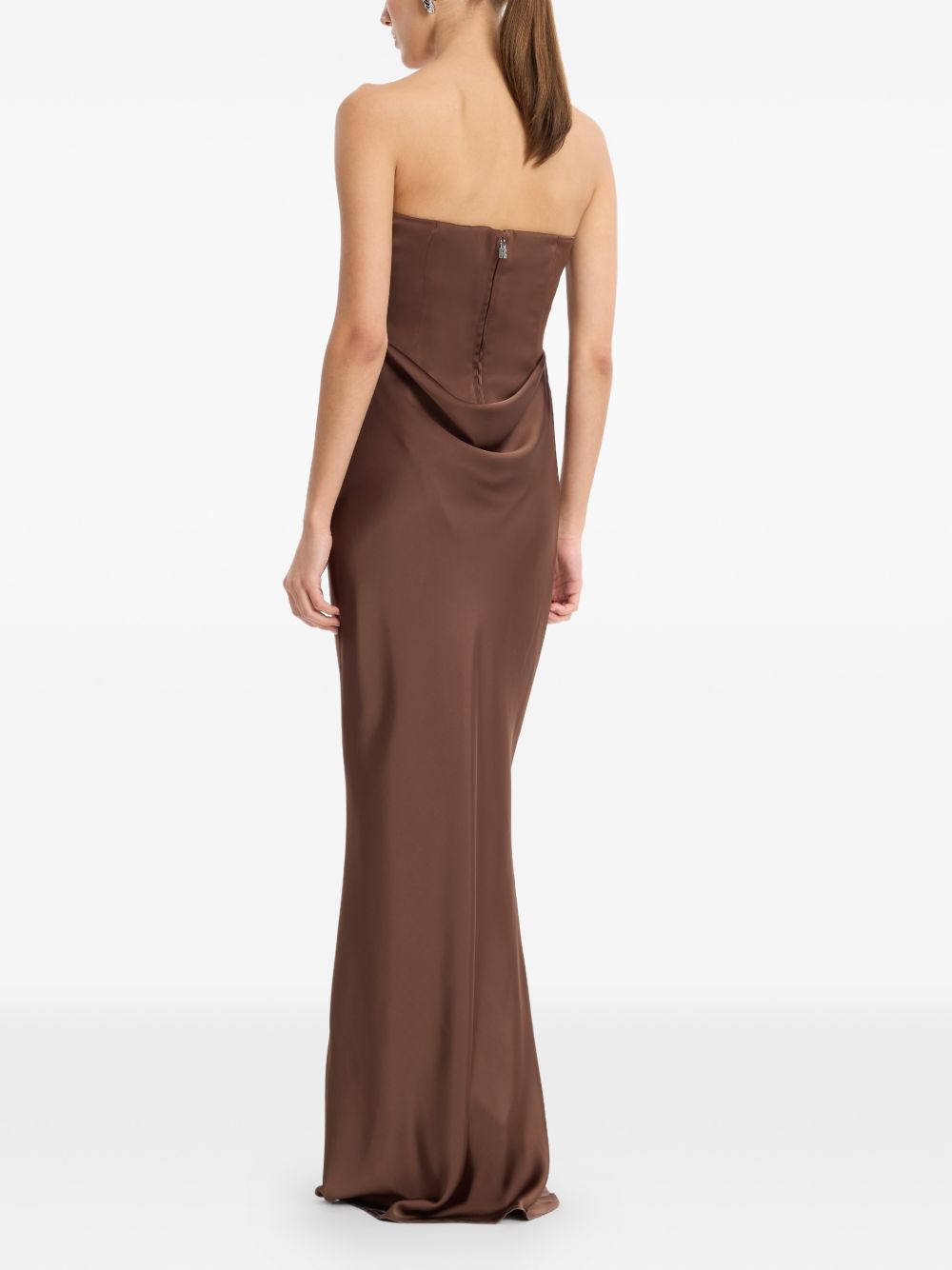 ROTATE CORSAGE LONG DRESS