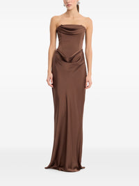 ROTATE CORSAGE LONG DRESS