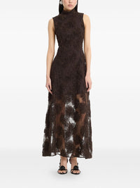 ROTATE 3D FLOWER MAXI DRESS