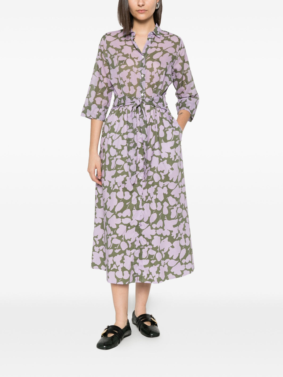 WHYCI MILANO PRINT SHIRT DRESS
