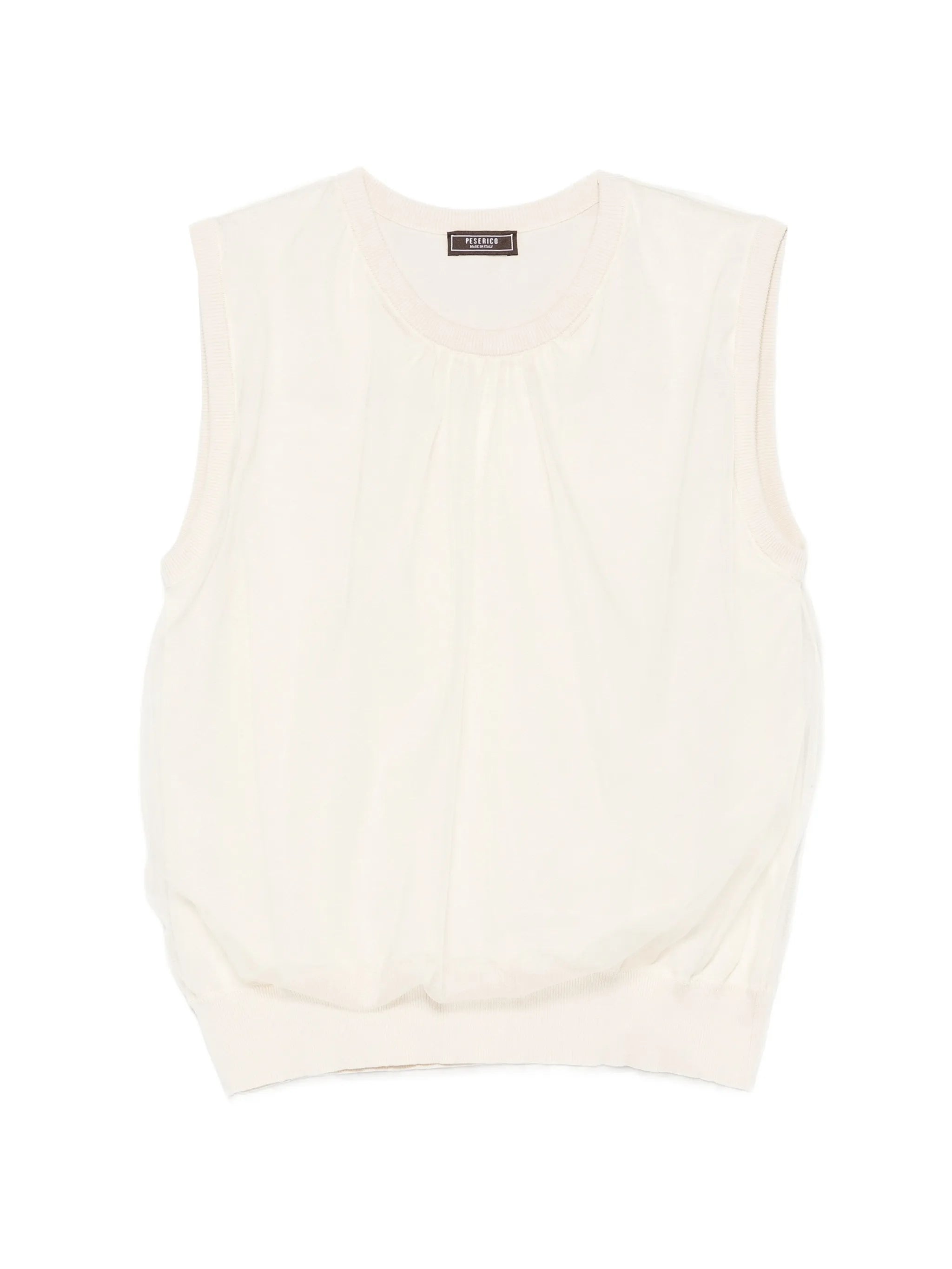PESERICO AUREA TULLE OVERLAY TOP