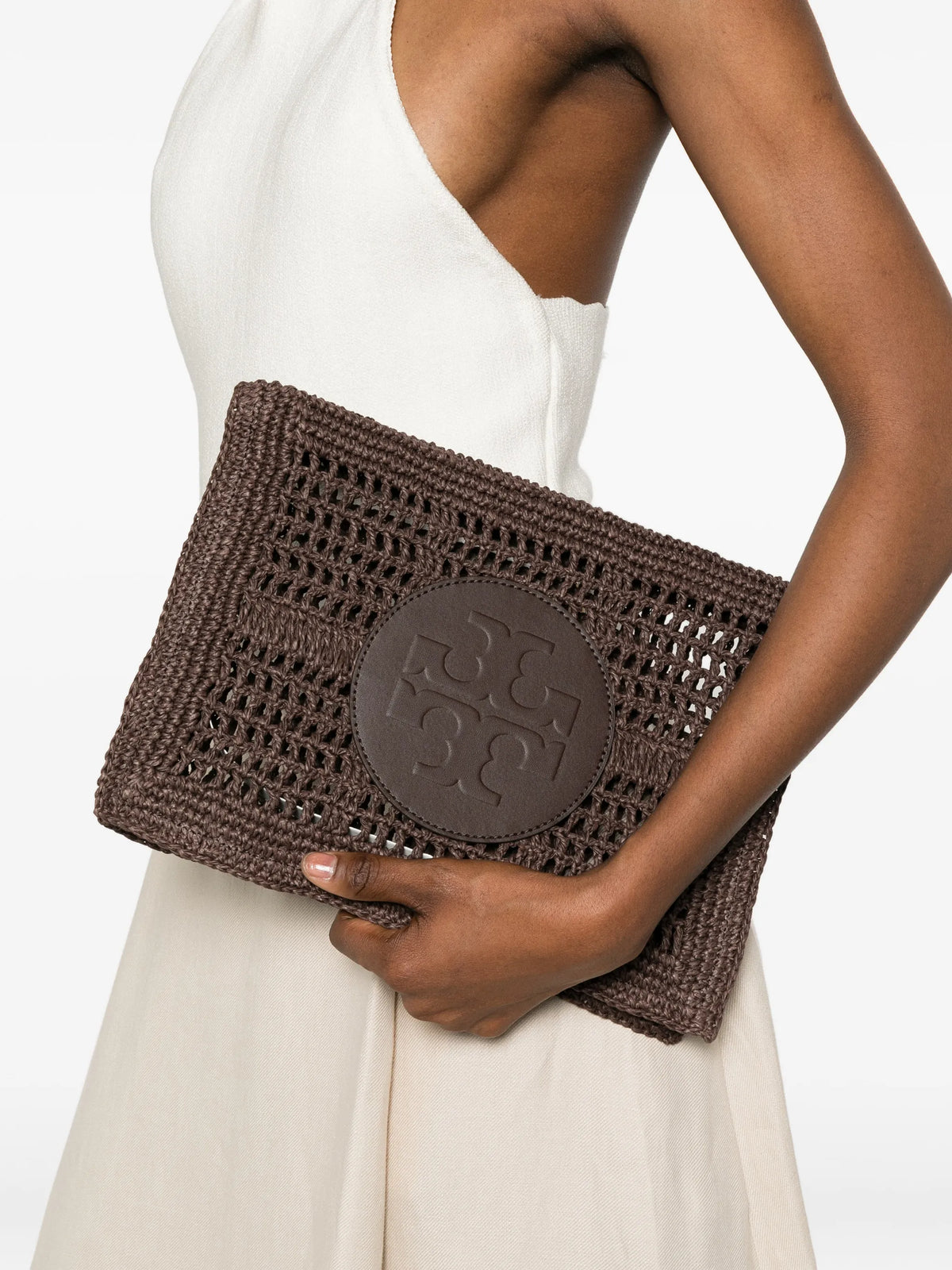 TORY BURCH ELLA HAND-CROCHETED POUCH