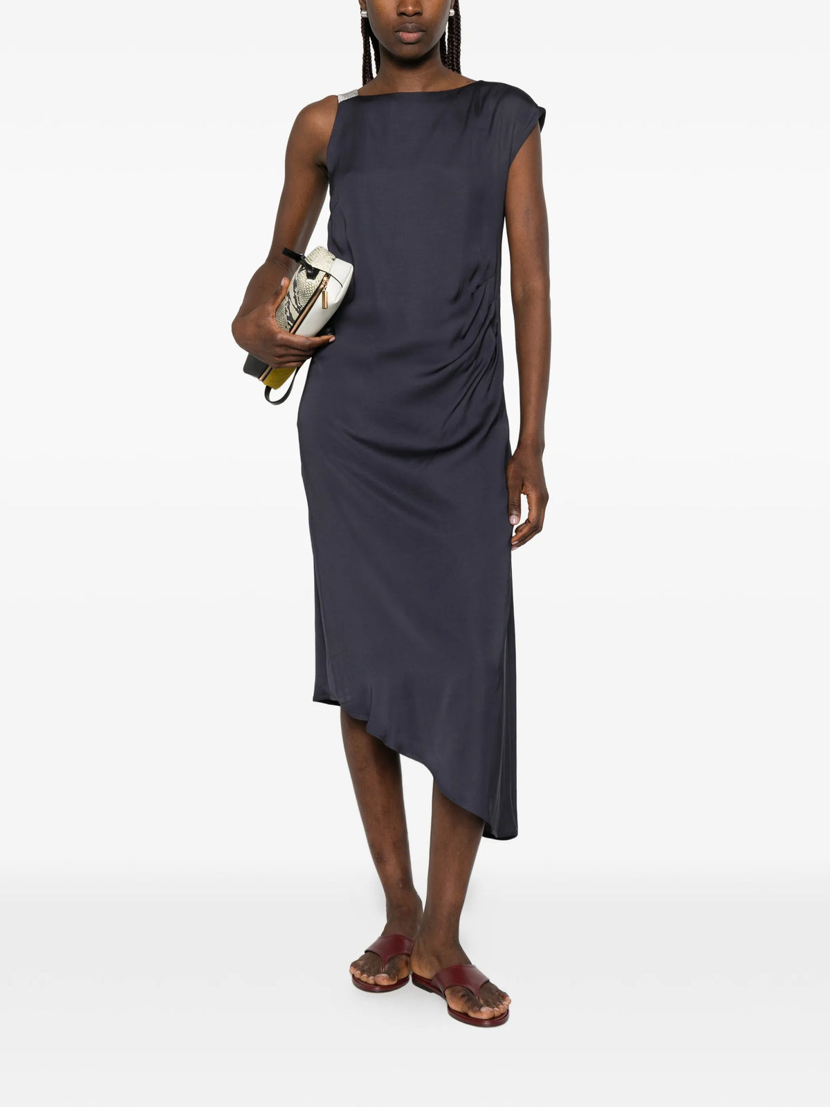 PESERICO AUREA DRAPED DRESS