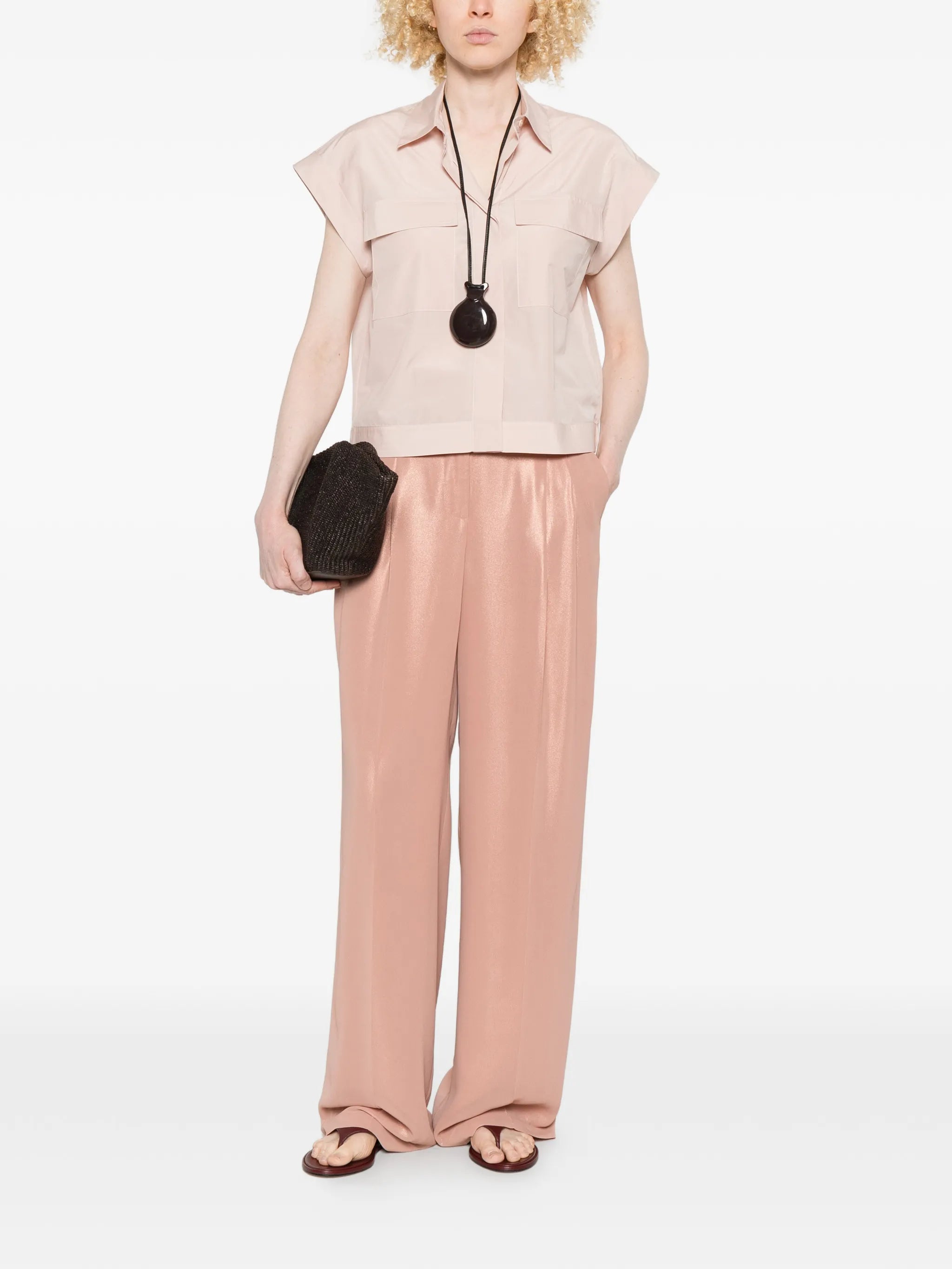 PESERICO AUREA WIDE LEG TROUSERS