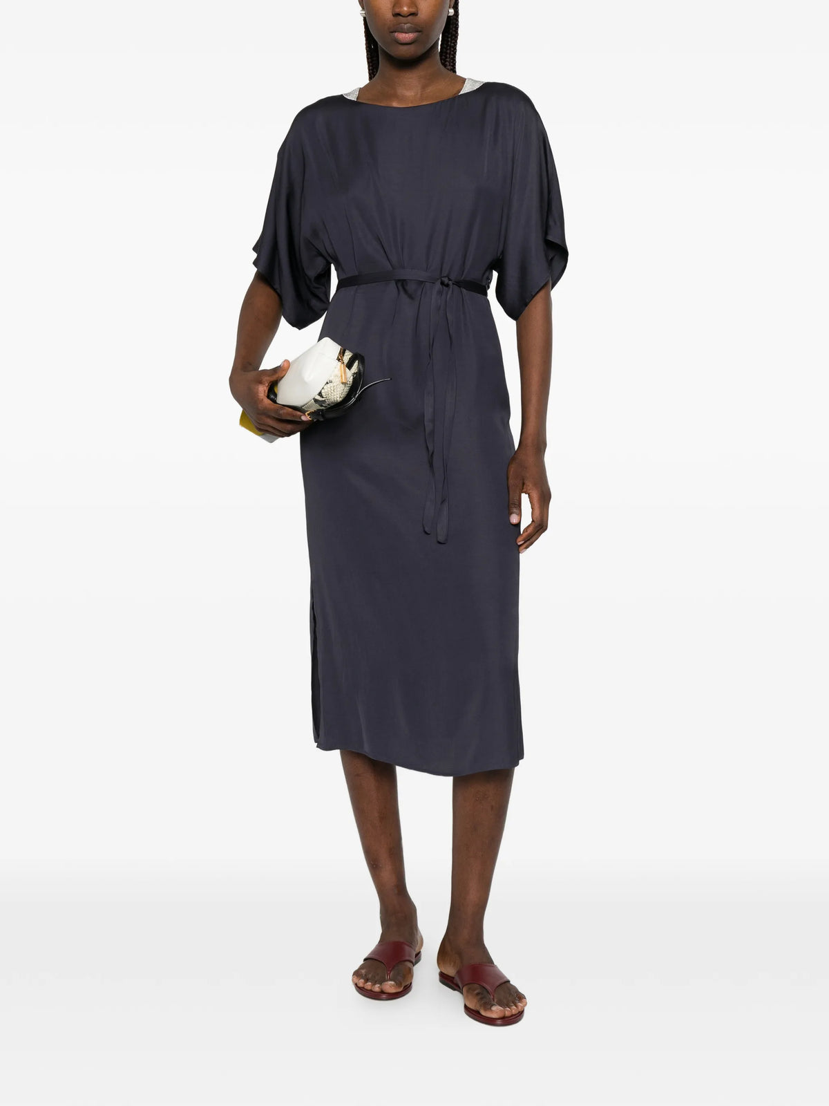 PESERICO AUREA SATIN DRESS