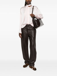 FORTE FORTE SATIN BOW-TIE SHIRT