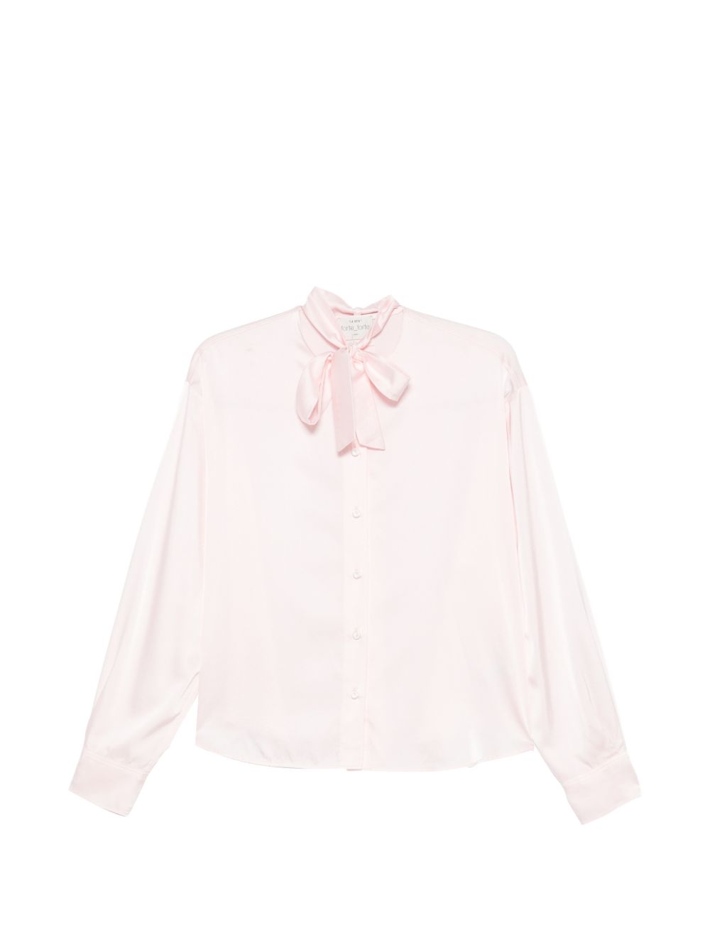 FORTE FORTE SATIN BOW-TIE SHIRT
