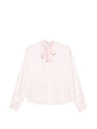 FORTE FORTE SATIN BOW-TIE SHIRT