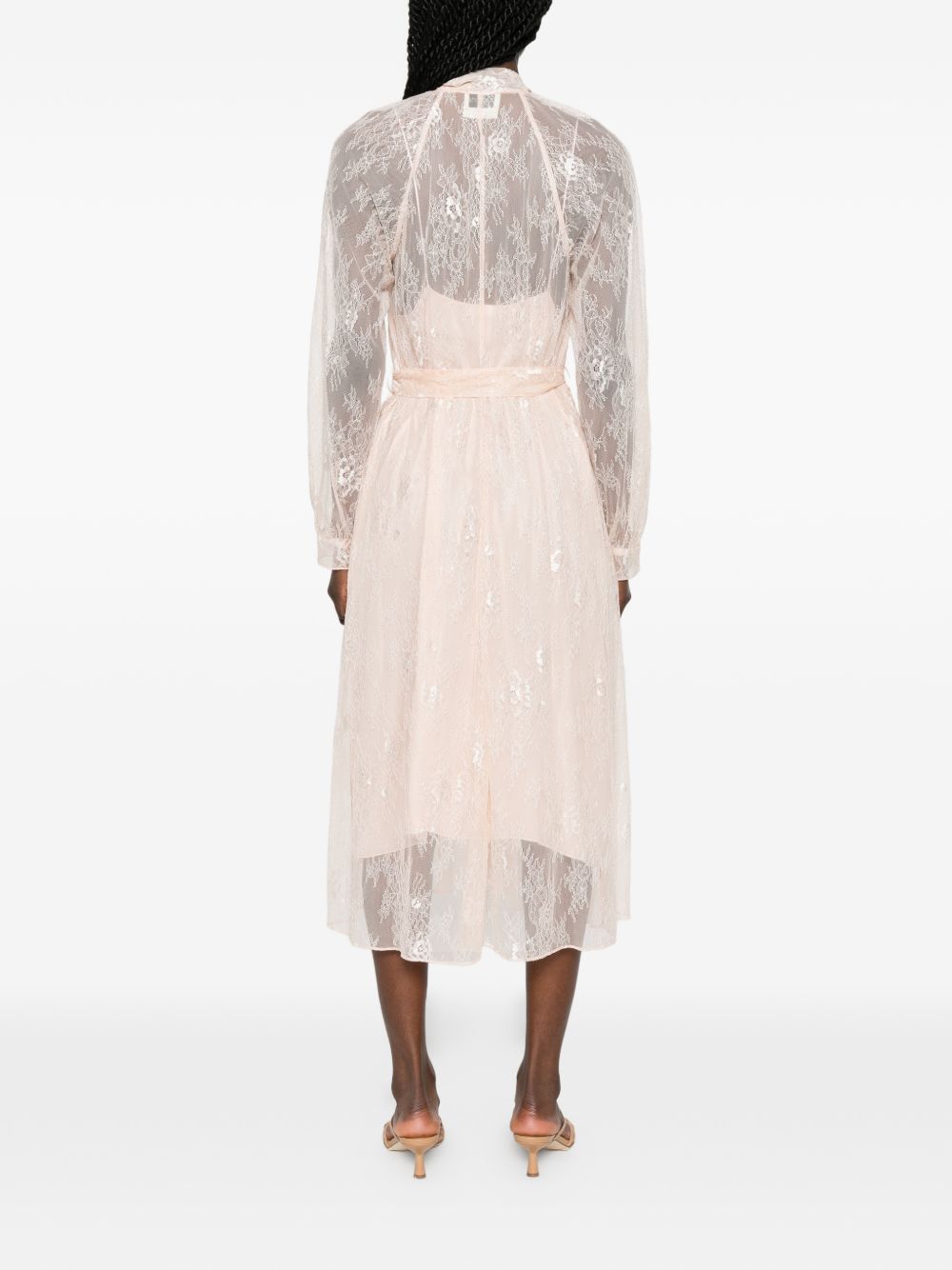 FORTE FORTE CHANTILLY LACE BOW-TIE DRESS