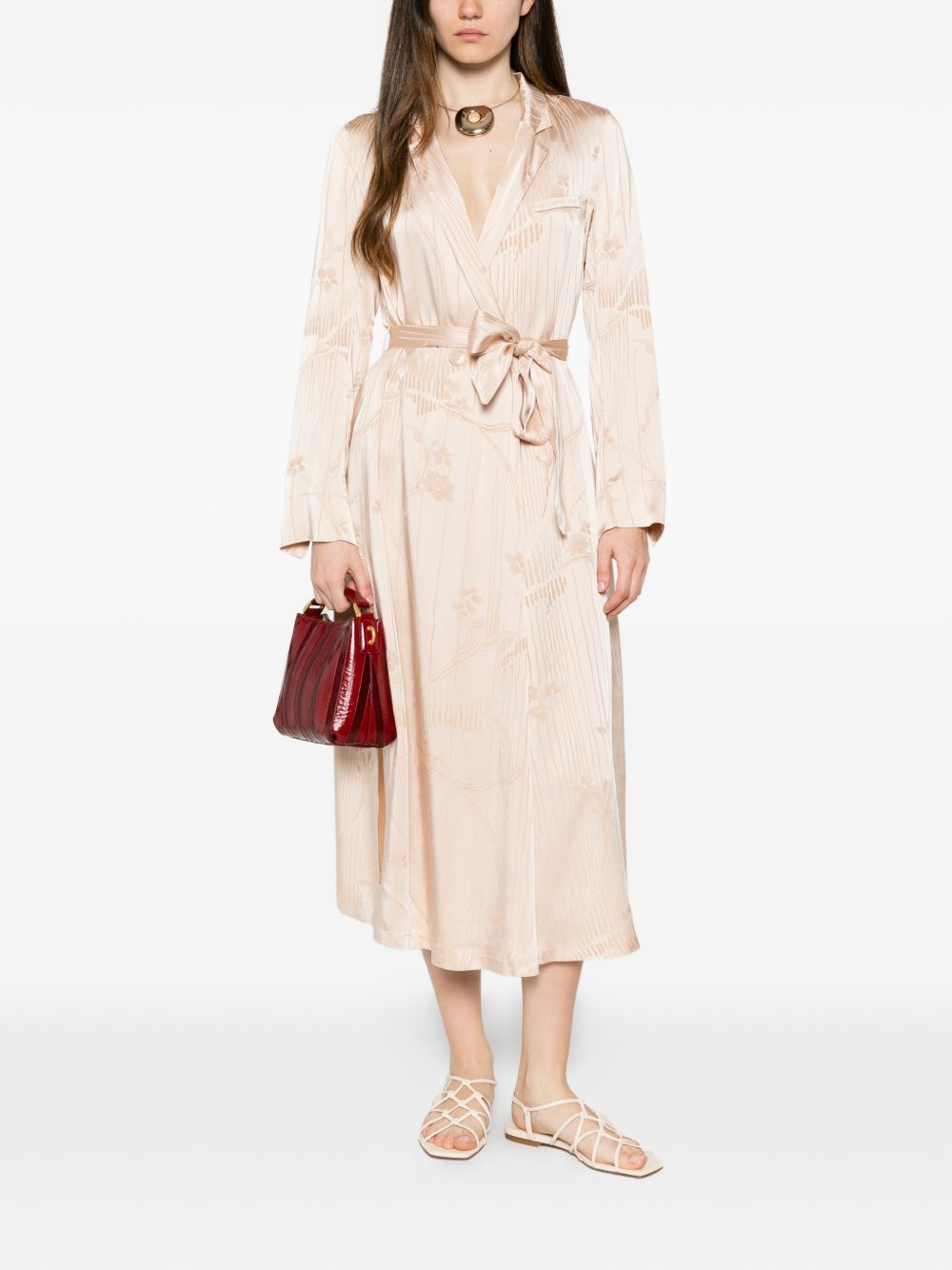 FORTE FORTE JACQUARD WRAP DRESS
