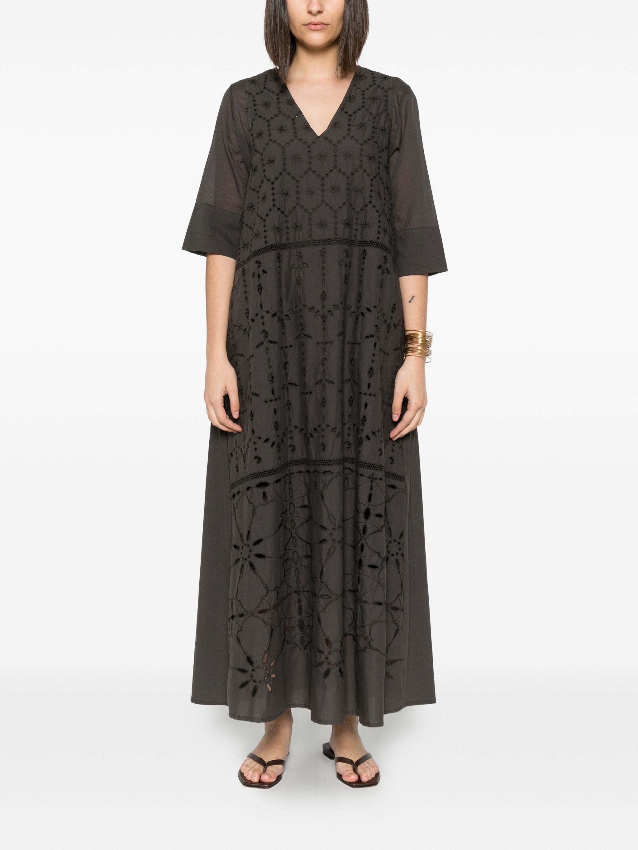 WHYCI MILANO BRODERIE ANGLAISE DRESS