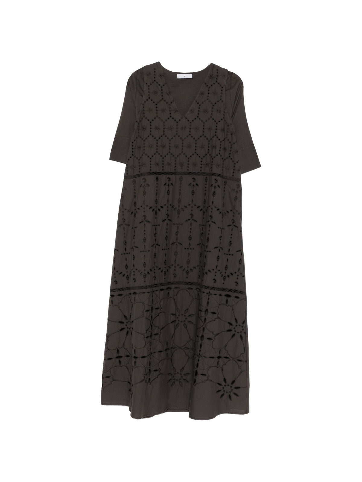 WHYCI MILANO BRODERIE ANGLAISE DRESS