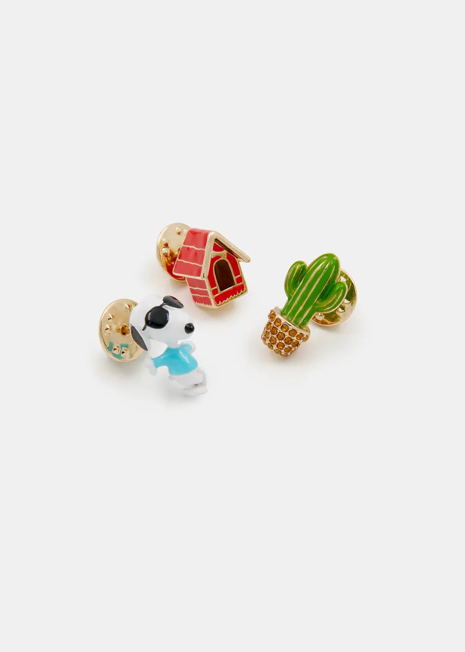 ESSENTIEL ANTWERP JINA SET OF SNOOPY PINS