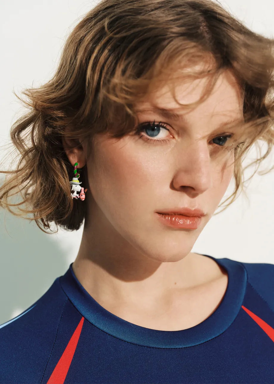 ESSENTIEL ANTWERP JAMINA EARRINGS WITH CHARMS
