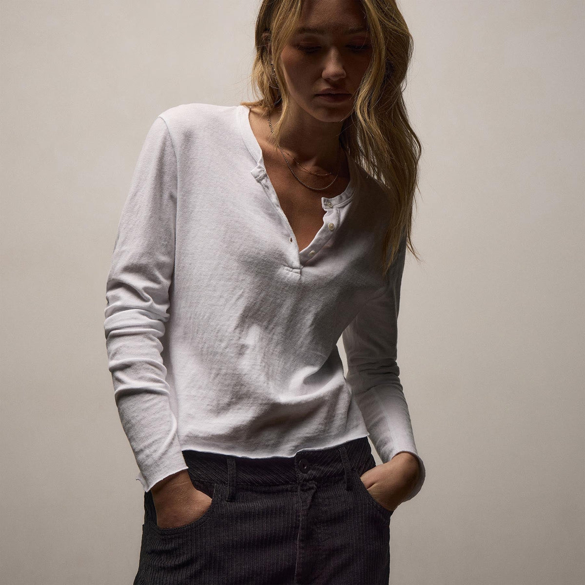 JAMES PERSE SLUB JERSEY SHRUNKEN HENLLEY