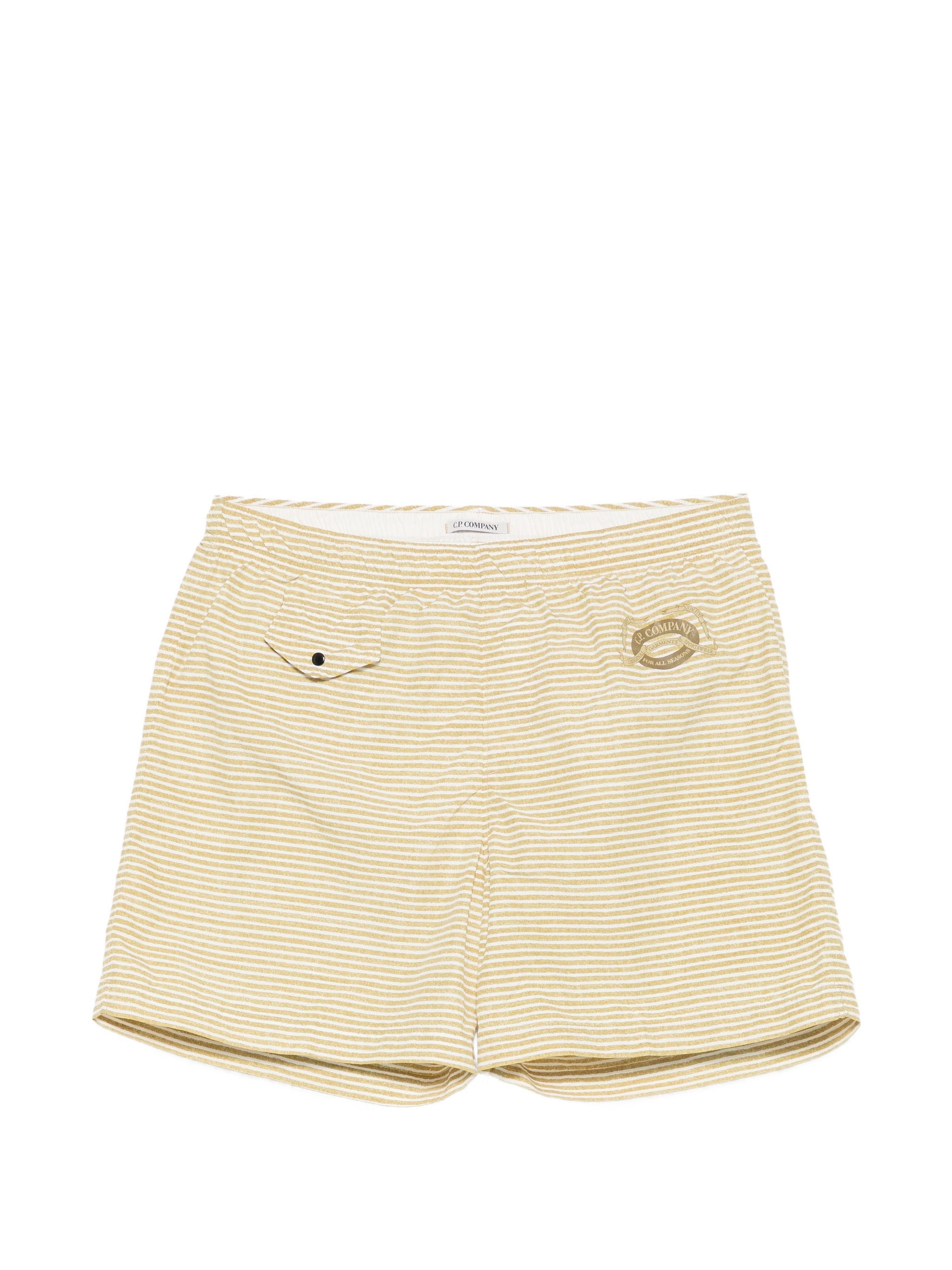 C.P. COMPANY STRIPED SWIM SHORTS