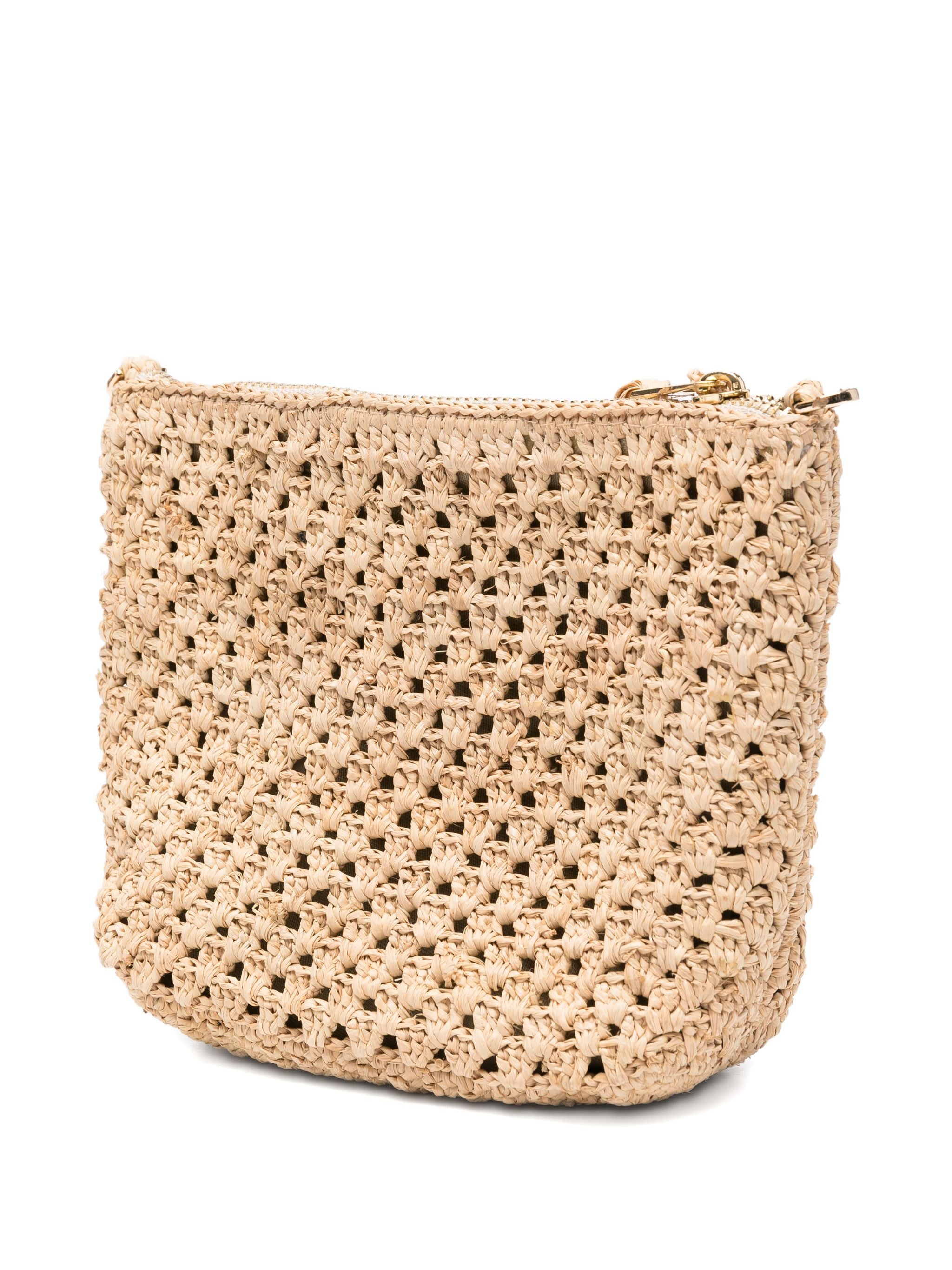 MC2 SAINT BARTH RAFFIA POUCH