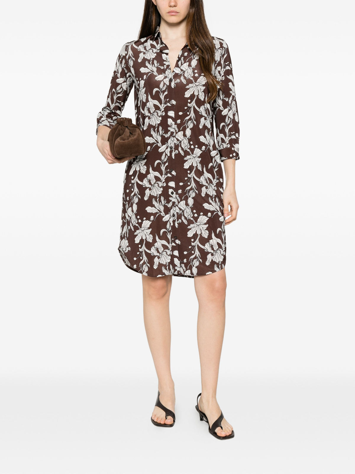 ROSSO 35 FLORAL SHIRT DRESS