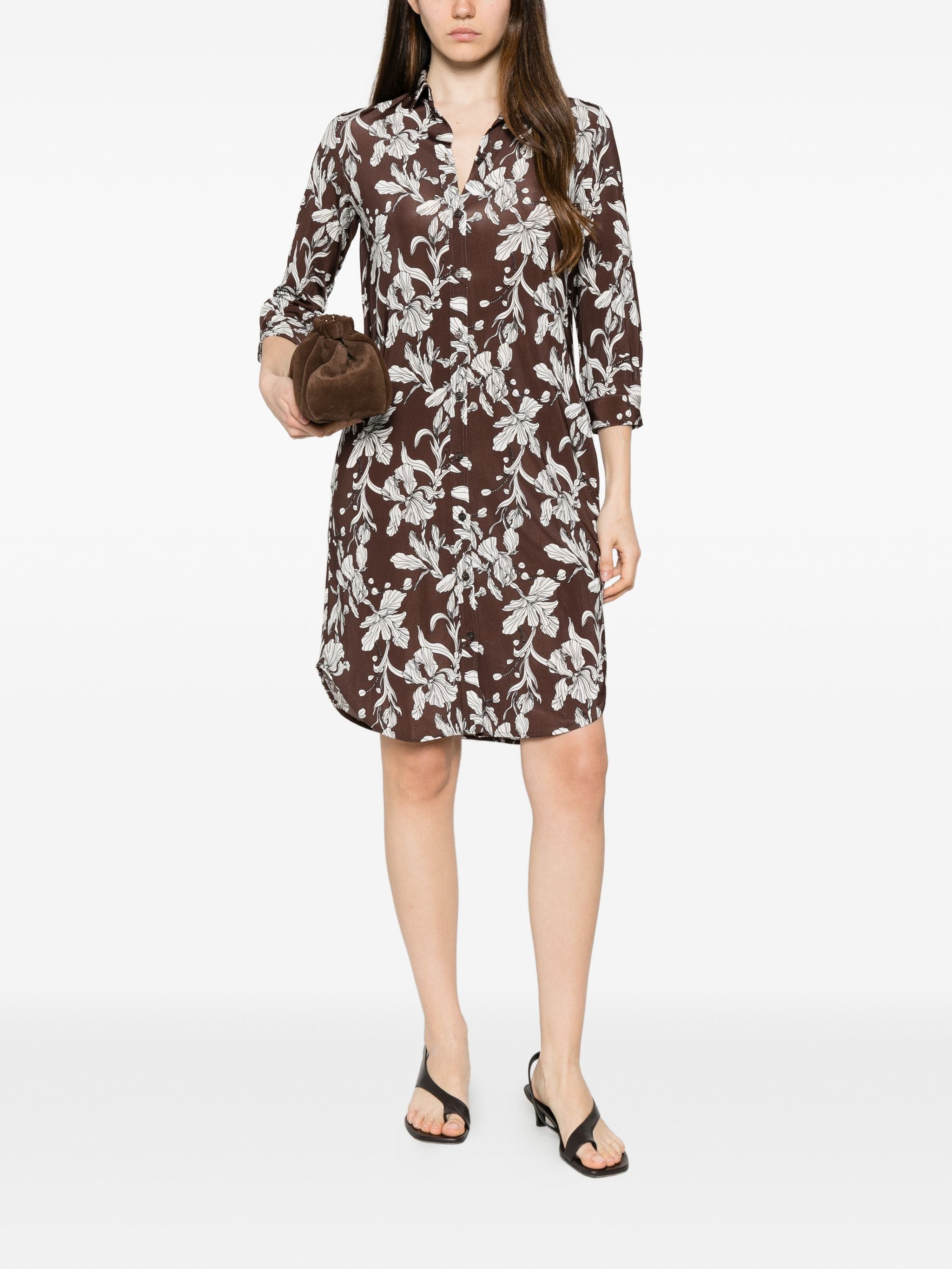 ROSSO 35 FLORAL SHIRT DRESS