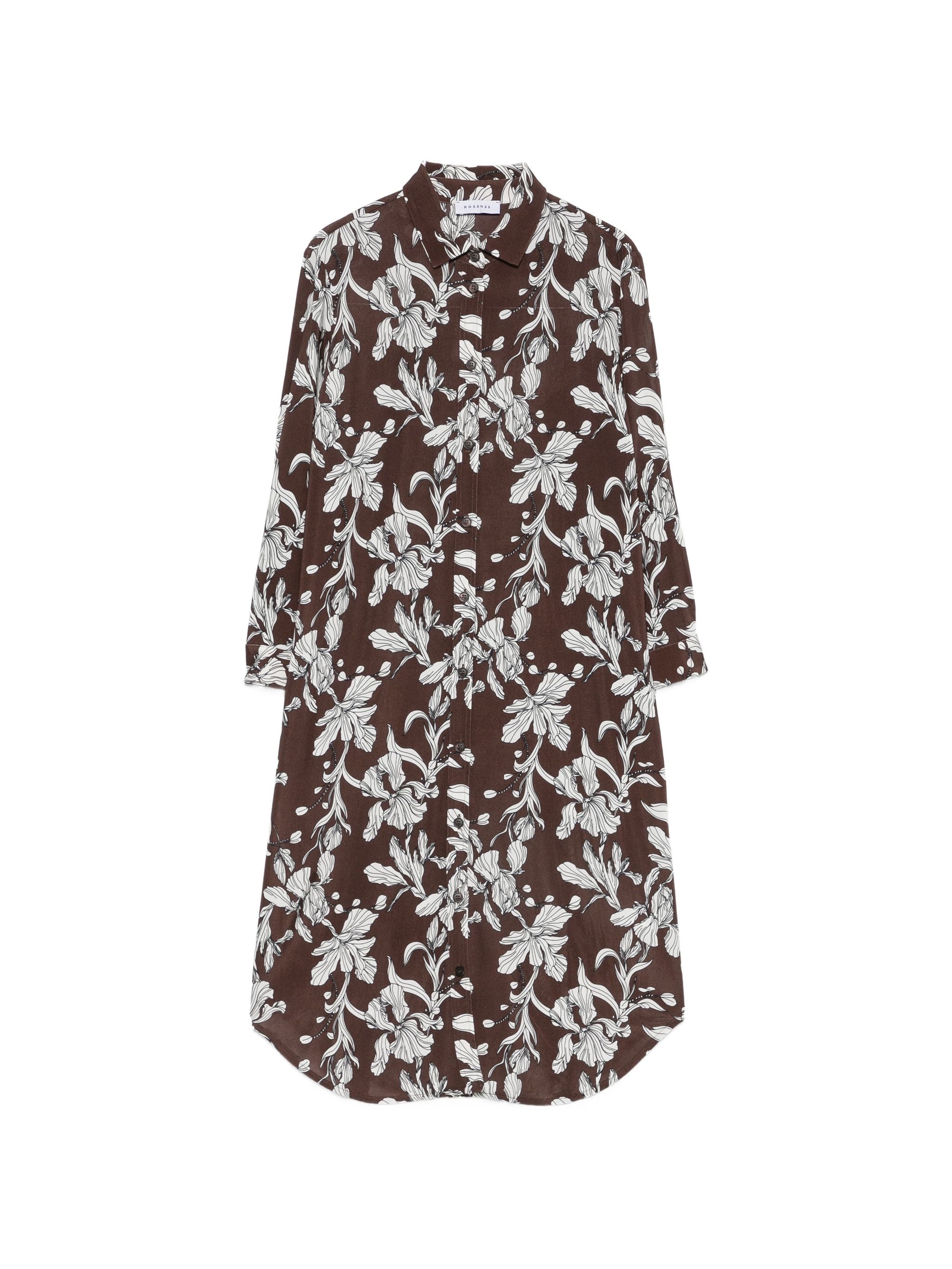 ROSSO 35 FLORAL SHIRT DRESS