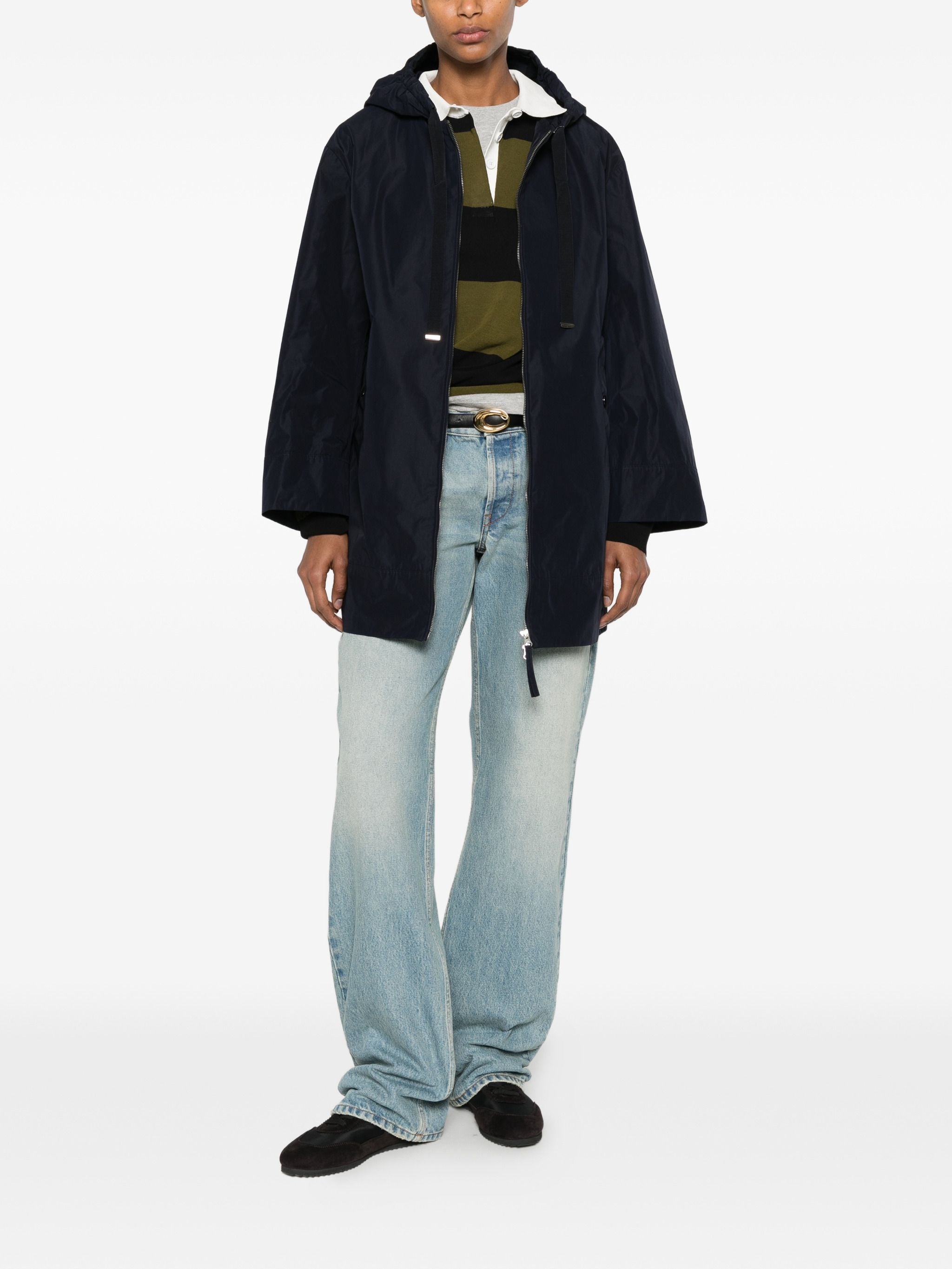 ROSSO 35 HOODED TRENCHCOAT