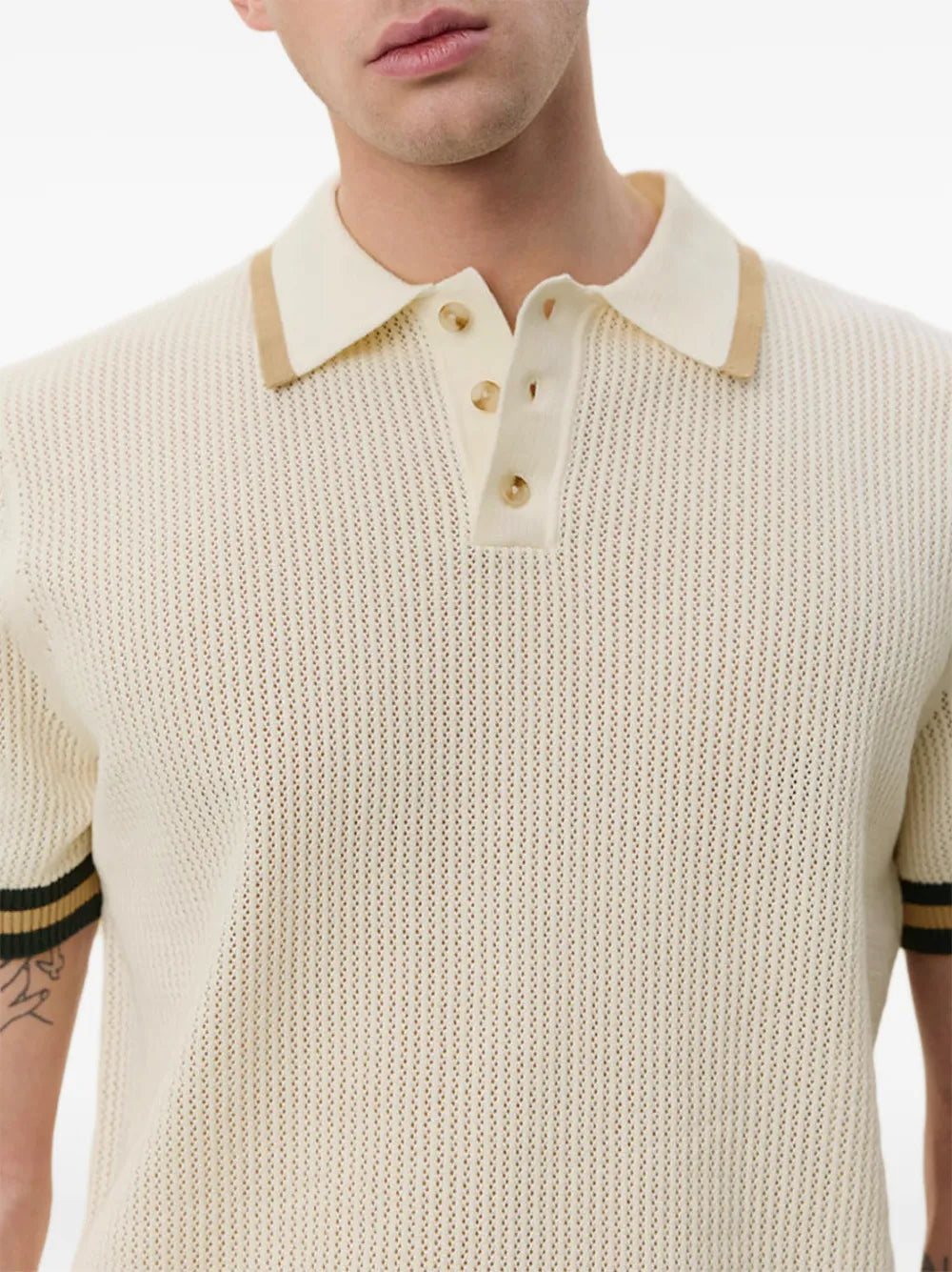 LES DEUX LACE KNITTED POLO