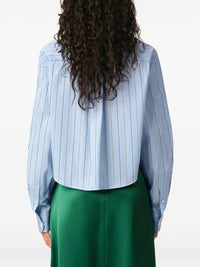 AMI PARIS CROPPED STRIPED SHIRT