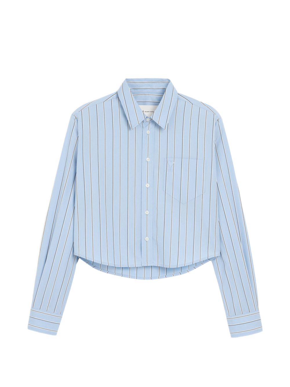 AMI PARIS CROPPED STRIPED SHIRT