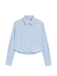 AMI PARIS CROPPED STRIPED SHIRT