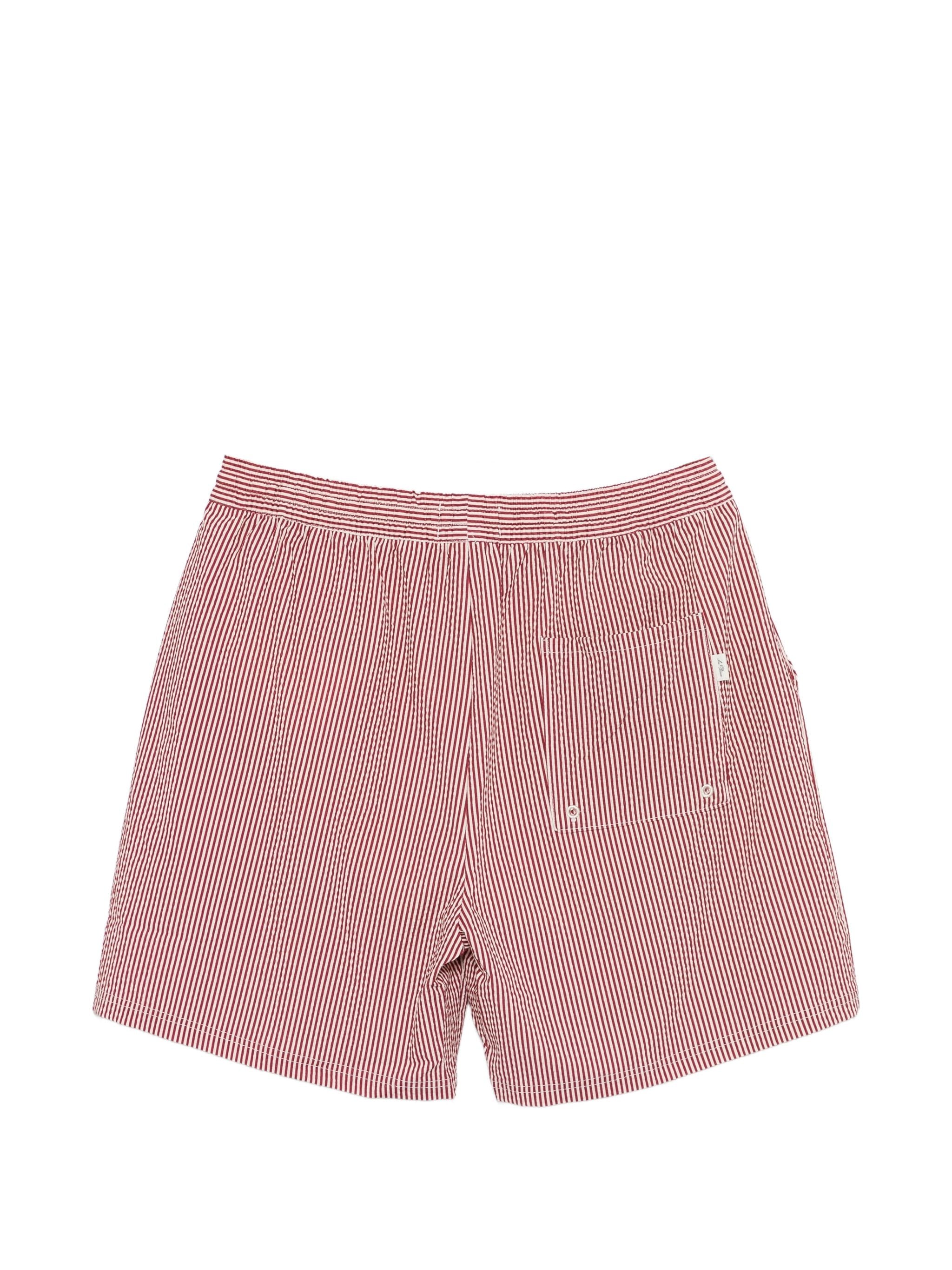 LES DEUX STRIPE SEERSUCKER SWIM SHORT