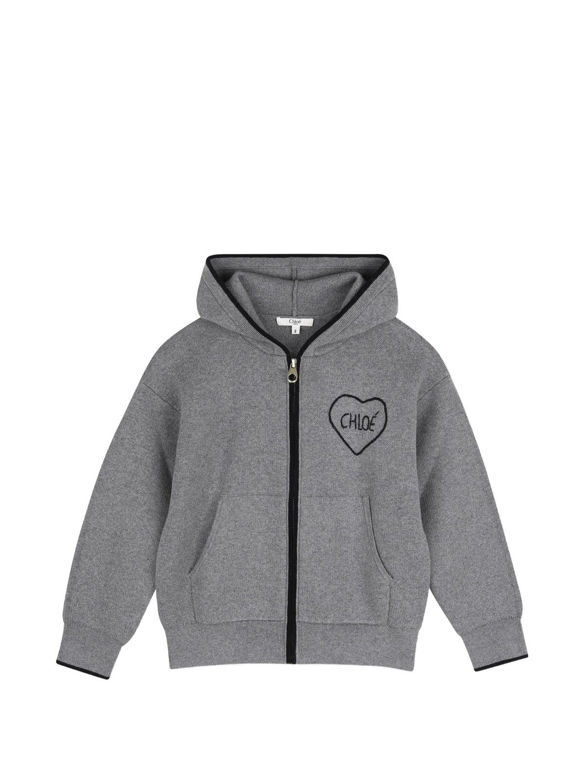 CHLOE-CHLOE KNITTED ZIP HOODIE