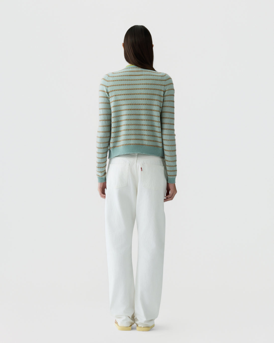 GUEST IN RESIDENCE PEBBLE STRIPE JANE CARDIGAN