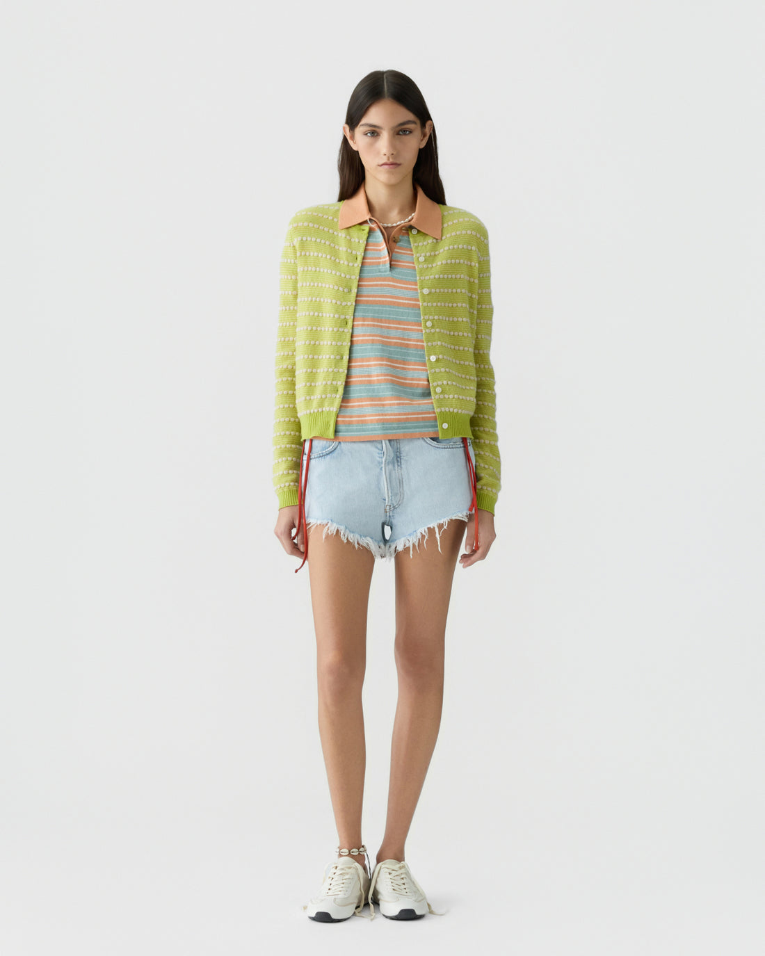 GUEST IN RESIDENCE PEBBLE STRIPE JANE CARDIGAN
