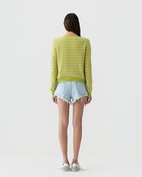 GUEST IN RESIDENCE PEBBLE STRIPE JANE CARDIGAN