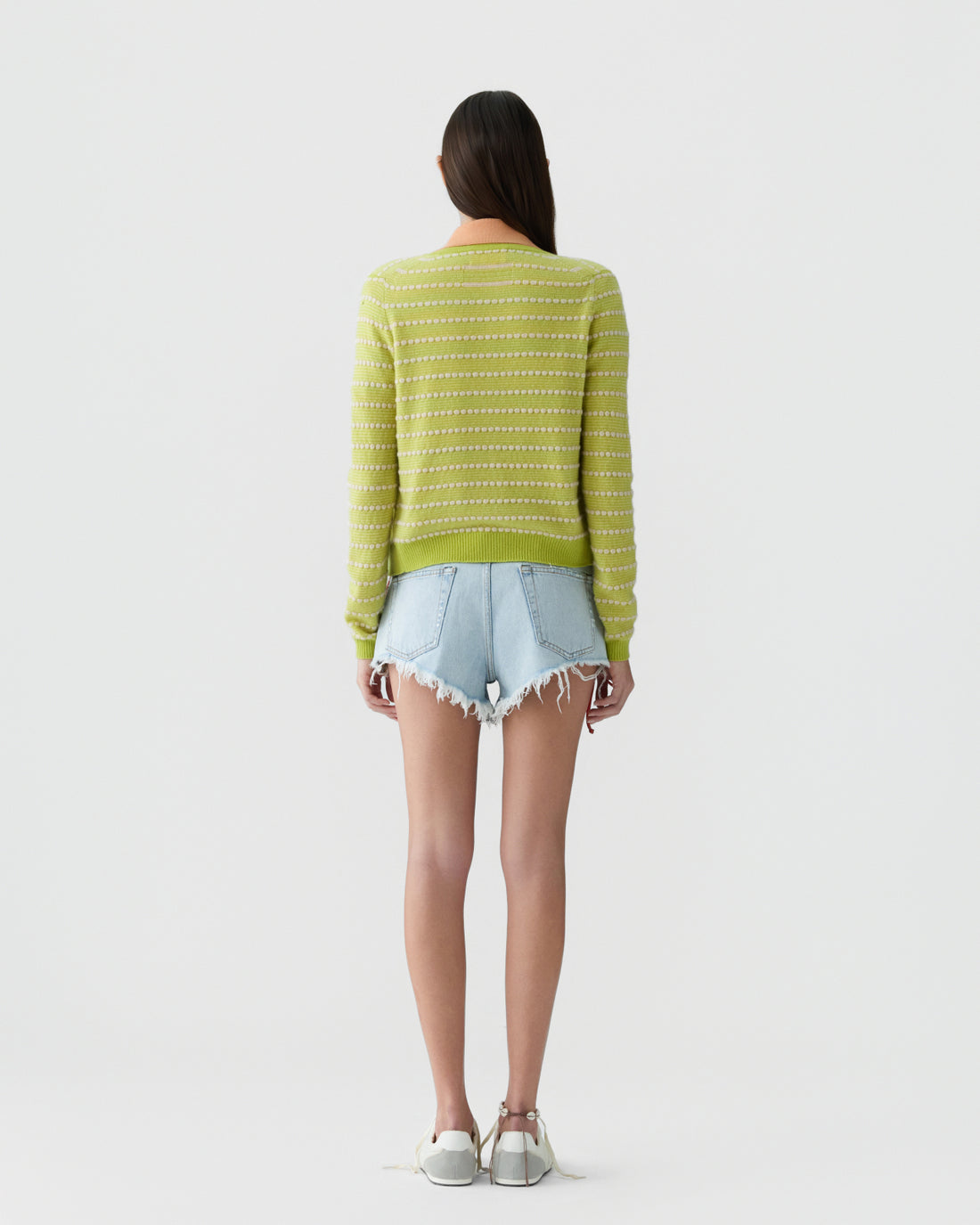 GUEST IN RESIDENCE PEBBLE STRIPE JANE CARDIGAN