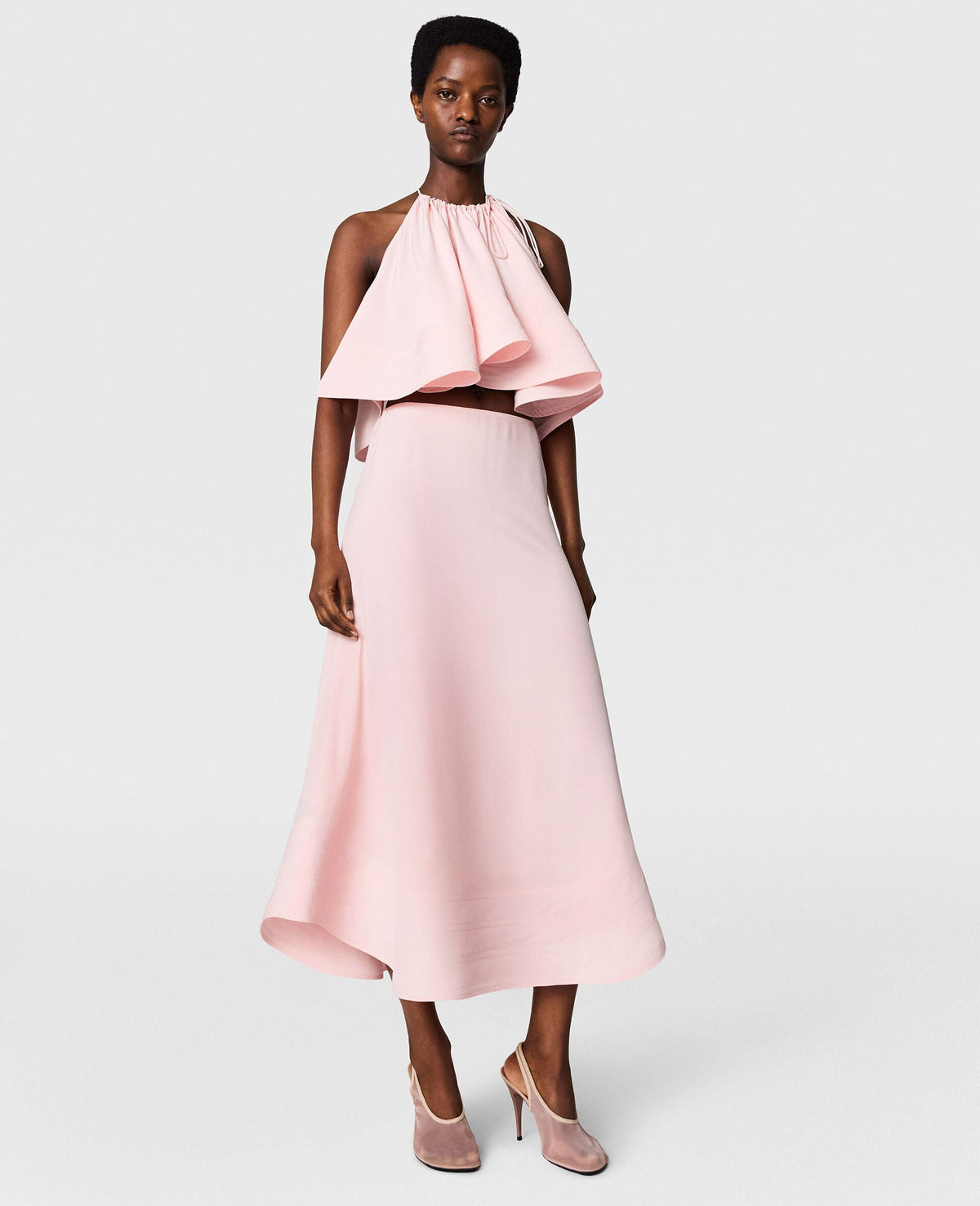 STELLA MC CARTNEY SILK MIDI SKIRT