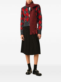 AMI PARIS ARGYLE CARDIGAN