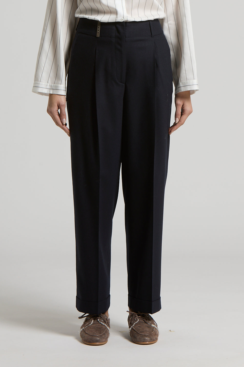 PESERICO SIGN FLANNEL TROUSERS