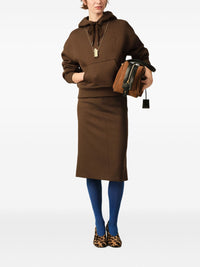 AMI PARIS BELTED MIDI SKIRT