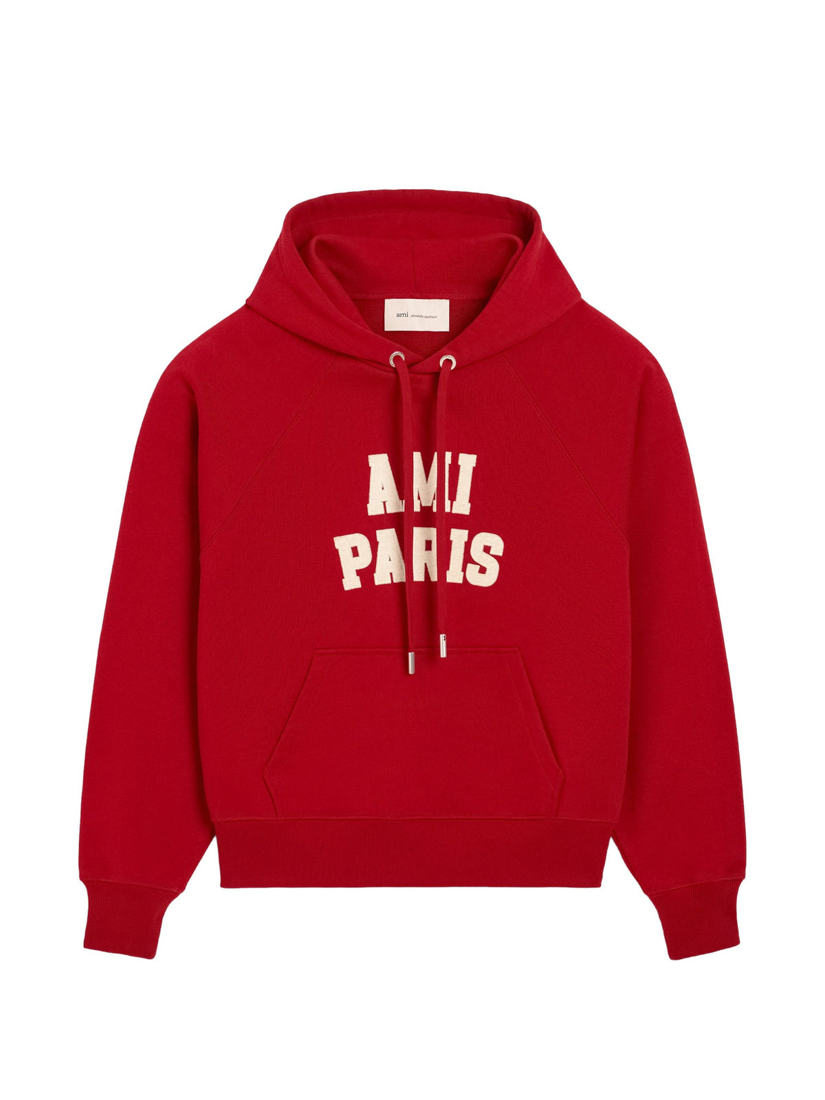 AMI PARIS LOGO FELT HOODIE