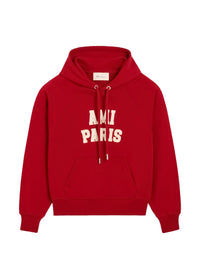 AMI PARIS LOGO FELT HOODIE