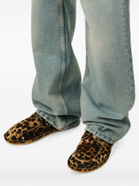 AMI PARIS LEOPARD PRINT BOAT SHOES