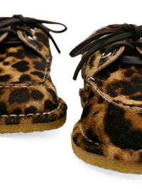AMI PARIS LEOPARD PRINT BOAT SHOES