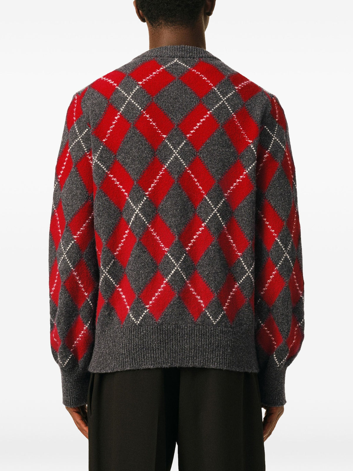 AMI PARIS ARGYLE CARDIGAN