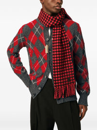 AMI PARIS ARGYLE CARDIGAN