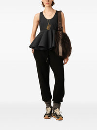 AMI PARIS SLEEVELESS PEPLUM TOP