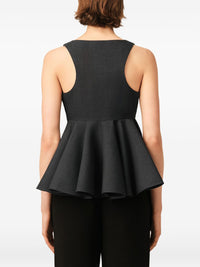 AMI PARIS SLEEVELESS PEPLUM TOP