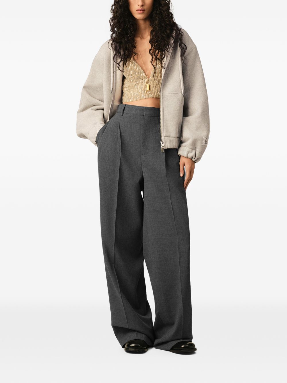 AMI PARIS WIDE LEG TROUSERS