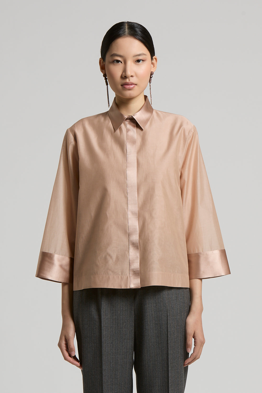 PESERICO SIGN ORGANZA SHIRT