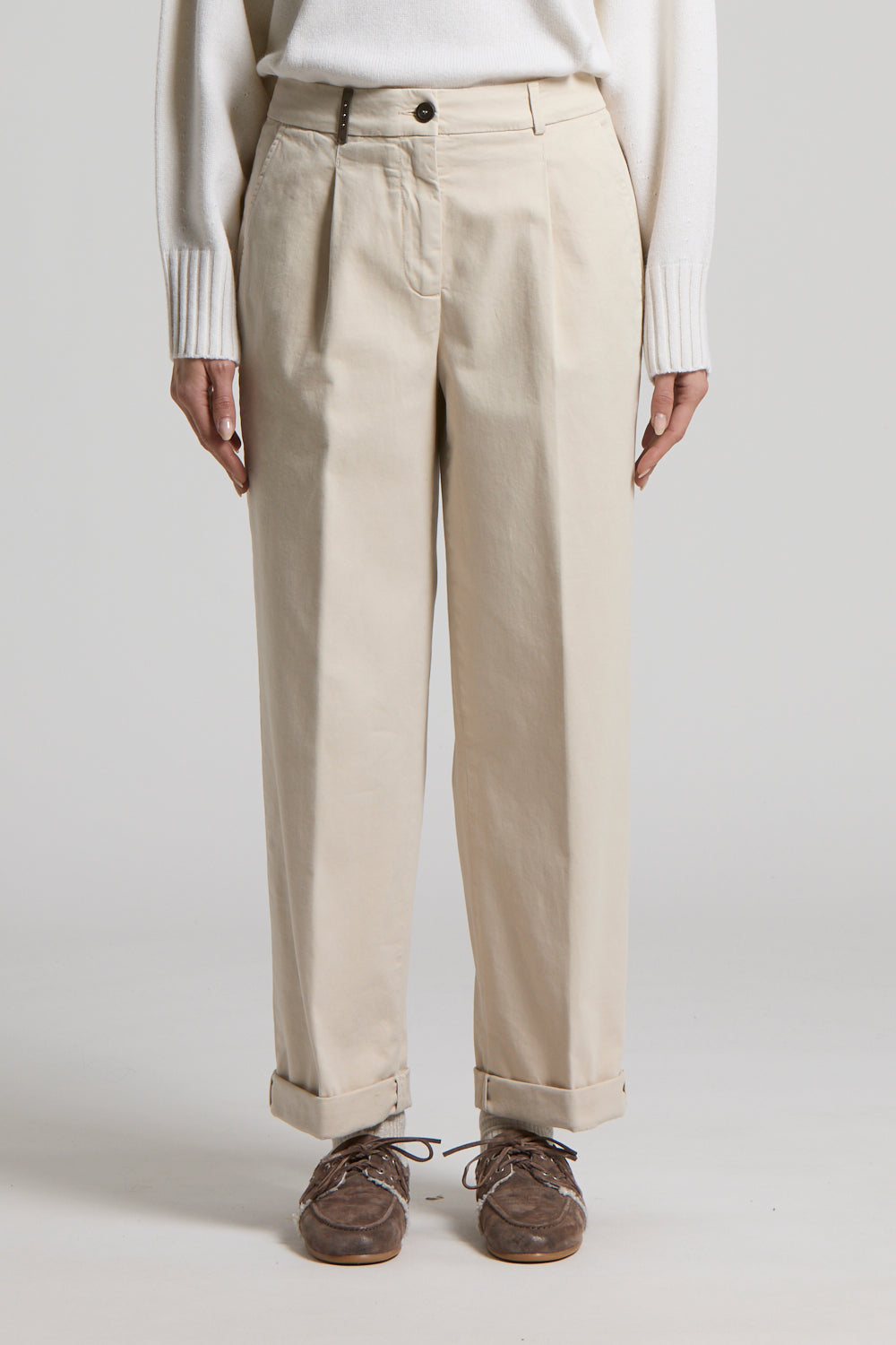PESERICO SIGN STRETCH TROUSERS